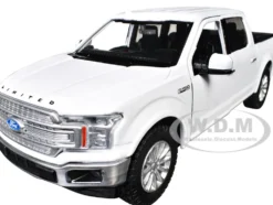 2019 Ford F-150 Limited Crew Cab Pickup Truck White 1/27 Diecast Model Car by Motormax