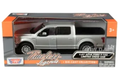 2019 Ford F-150 Limited Crew Cab Pickup Truck Metallic Silver 1/24 1/27 Diecast Model Car Motormax 79364