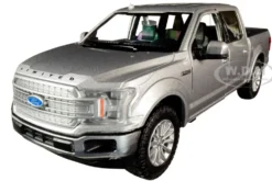 2019 Ford F-150 Limited Crew Cab Pickup Truck Metallic Silver 1/24 1/27 Diecast Model Car Motormax 79364