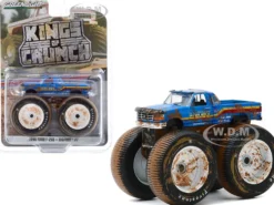 1996 Ford F-250 Monster Truck Bigfoot #7 Blue Dirty Version Kings of Crunch Series 7 1/64 Diecast Model Car Greenlight 49070 F