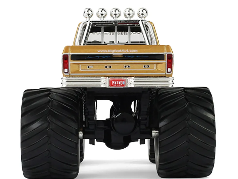 1979 Ford F-250 Monster Truck "Bigfoot #1 50th Anniversary" Gold Metallic "Kings of Crunch" Series 1/43 Diecast Model Car by Greenlight