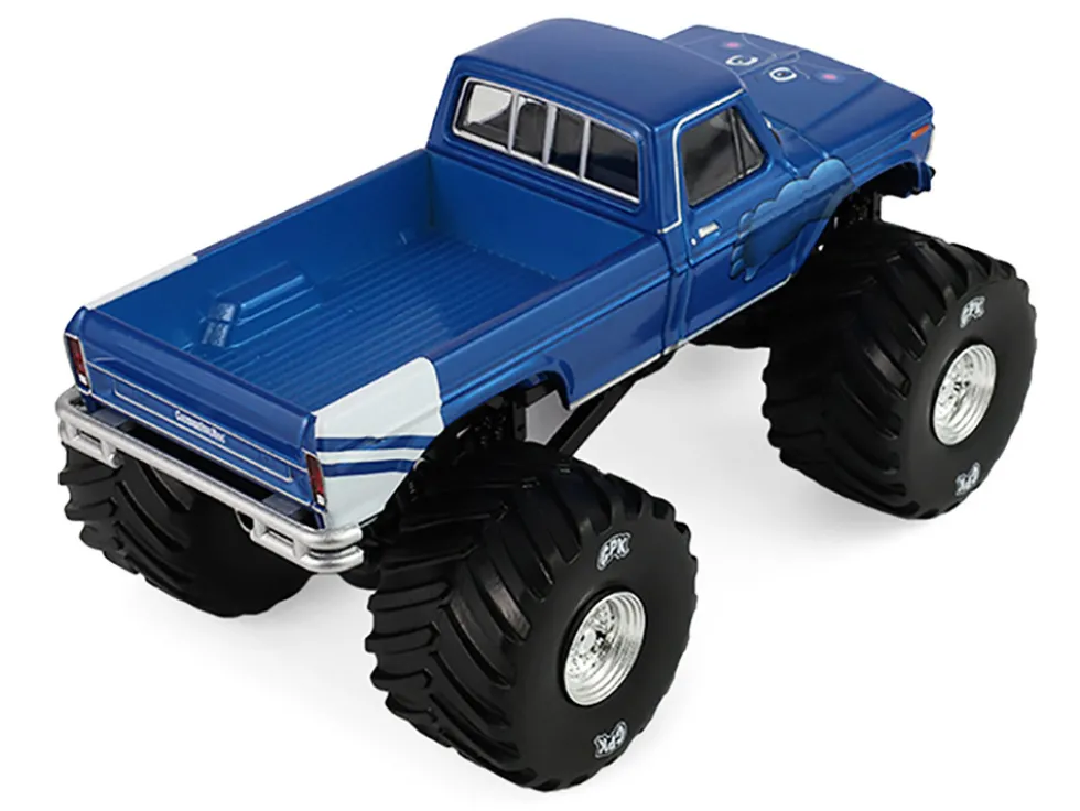 1976 Ford F-250 Monster Truck "Garbage Pail Kids 40th Anniversary - Buck Truck" Blue Metallic with Graphics "Kings of Crunch" Series 1/43 Diecast Model Car by Greenlight