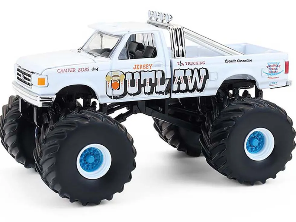 1988 Ford F-150 Monster Truck "Jersey Outlaw" White "Kings of Crunch" Series 16 1/64 Diecast Model Car by Greenlight