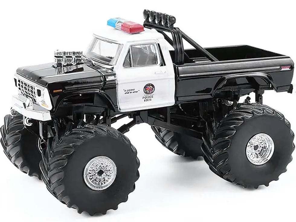 1978 Ford F-250 Monster Truck "LAPD (Los Angeles Police Department)" Black and White "Kings of Crunch - Hot Pursuit" Special Edition 1/64 Diecast Model Car by Greenlight