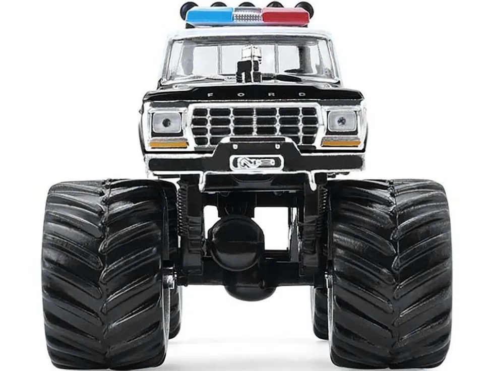 1978 Ford F-250 Monster Truck "LAPD (Los Angeles Police Department)" Black and White "Kings of Crunch - Hot Pursuit" Special Edition 1/64 Diecast Model Car by Greenlight