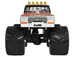 1978 Ford F-350 Monster Truck with 66-Inch Tires "BFT" Brown Two-Tone "Kings of Crunch" Series 1/43 Diecast Model Car by Greenlight