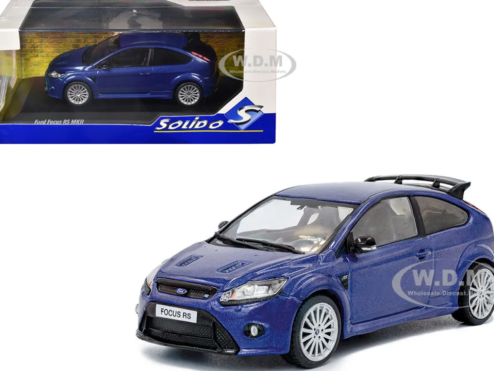 2010 Ford Focus MKII RS Indianapolis Blue Metallic 1/43 Diecast Model Car by Solido
