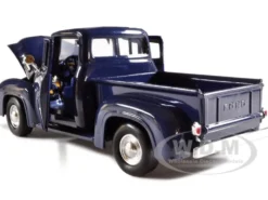 1956 Ford F-100 Pickup Blue 1/24 Diecast Model Car Motormax 73235