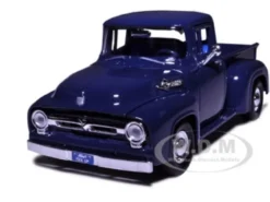1956 Ford F-100 Pickup Blue 1/24 Diecast Model Car Motormax 73235