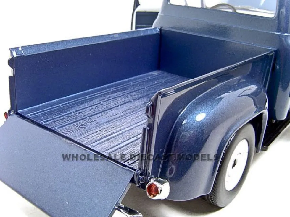 1953 Ford F-100 Pickup Dark Blue 1/18 Diecast Model Car Road Signature 92148