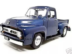 1953 Ford F-100 Pickup Dark Blue 1/18 Diecast Model Car Road Signature 92148
