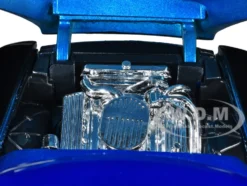 1956 Ford F 100 Pickup Truck Black and Blue Metallic with Ford Graphics Just Trucks Series 1/24 Diecast Model Car Jada 34307