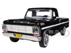 1969 Ford F-100 Pickup Truck Black 1/24 Diecast Model Motormax 79315