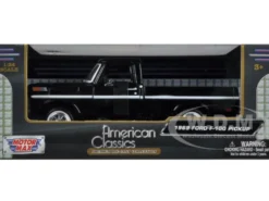 1969 Ford F-100 Pickup Truck Black 1/24 Diecast Model Motormax 79315