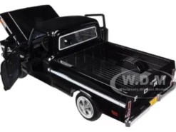 1969 Ford F-100 Pickup Truck Black 1/24 Diecast Model Motormax 79315