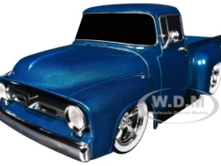 1956 Ford F-100 Pickup Truck Blue Metallic Limited Edition to 6650 pieces Worldwide 1/24 Diecast Model Car by M2 Machines