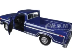 1979 Ford F-150 Pickup Truck Dark Blue 1/24 Diecast Model Car Motormax 79346