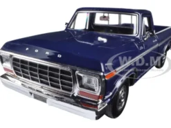 1979 Ford F-150 Pickup Truck Dark Blue 1/24 Diecast Model Car Motormax 79346