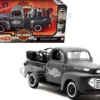 1948 Ford F-1 Pickup Truck 1942 Harley-Davidson WLA Flathead Motorcycle Matt Dark Gray Harley-Davidson Custom 1/24 Diecast Models Maisto 32185