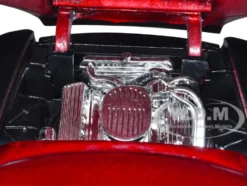 1956 Ford F 100 Pickup Truck Mickey Thompson Performance Tires & Wheels Black and Red Metallic Just Trucks Series 1/24 Diecast Model Car Jada 34306