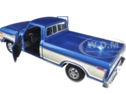 1979 Ford F-150 Pickup Truck 2 Tone Blue/Cream 1/24 Diecast Model Car Motormax 79346