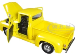 1955 Ford F-100 Pickup Truck Yellow 1/24 Diecast Model Car Motormax 79341