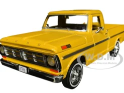 1972 Ford F 100 Pickup Truck Yellow Timeless Legends Series 1/24 Diecast Model Car Motormax 79384Y