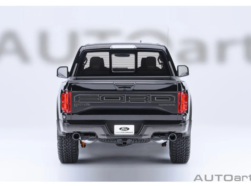 2019 Ford F-150 Raptor Pickup Truck Agate Black 1/18 Model Car by Autoart