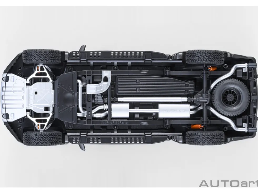 2019 Ford F-150 Raptor Pickup Truck Agate Black 1/18 Model Car by Autoart