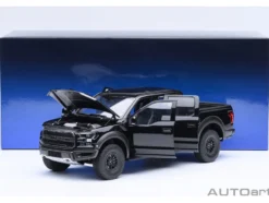 2019 Ford F-150 Raptor Pickup Truck Agate Black 1/18 Model Car by Autoart