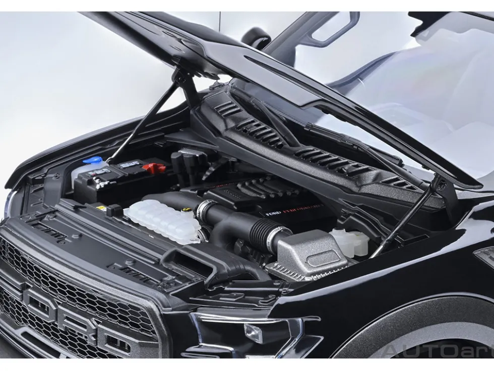 2019 Ford F-150 Raptor Pickup Truck Agate Black 1/18 Model Car by Autoart