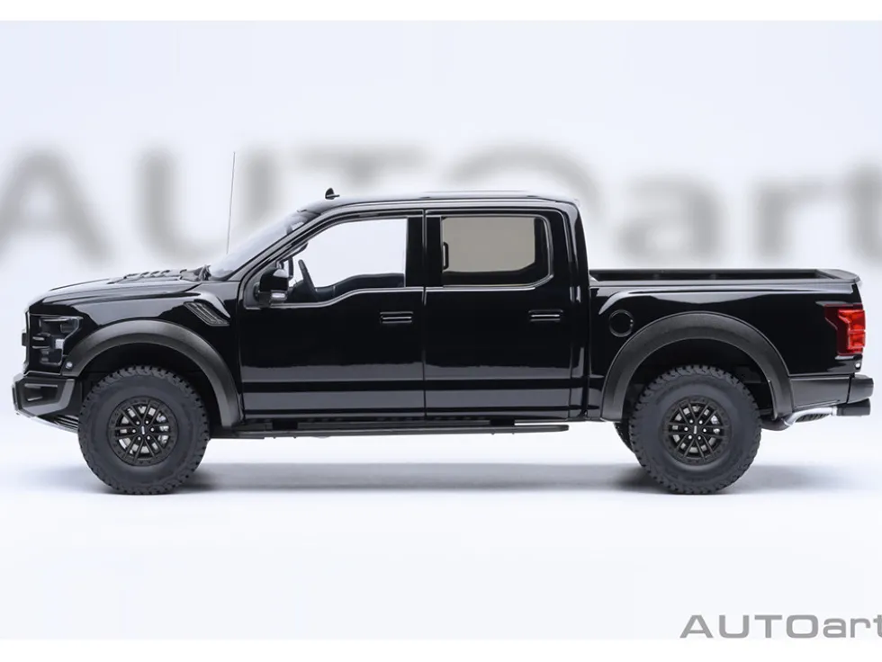 2019 Ford F-150 Raptor Pickup Truck Agate Black 1/18 Model Car by Autoart