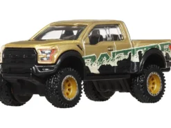 2017 Ford F-150 Raptor Pickup Truck Gold Metallic with Graphics "HW Off Road" Series Diecast Model Car by Hot Wheels