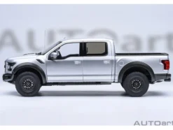 2019 Ford F-150 Raptor Pickup Truck Ingot Silver 1/18 Model Car by Autoart
