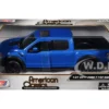 2017 Ford F-150 Raptor Pickup Truck Medium Blue Metallic 1/27 Diecast Model Car by Motormax