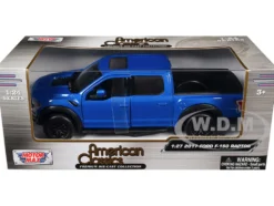 2017 Ford F-150 Raptor Pickup Truck Medium Blue Metallic 1/27 Diecast Model Car by Motormax