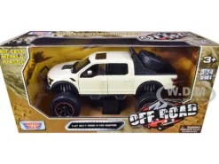 2017 Ford F-150 Raptor Pickup Truck Off Road Cream 1/27 Diecast Model Car Motormax 79142