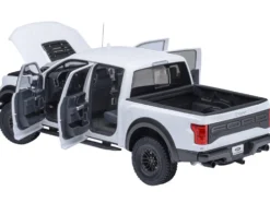 2019 Ford F-150 Raptor Pickup Truck Oxford White 1/18 Model Car by Autoart