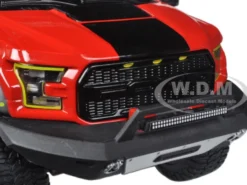 2017 Ford F-150 Raptor Pickup Truck Red Off Road Kings 1/24 Diecast Model Car Maisto 32521