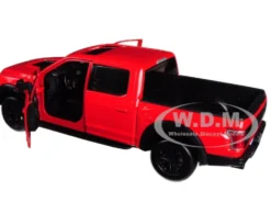 2017 Ford F-150 Raptor Pickup Truck Red Black Wheels 1/27 Diecast Model Car Motormax 79344