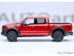 2019 Ford F-150 Raptor Pickup Truck Ruby Red Metallic 1/18 Model Car by Autoart