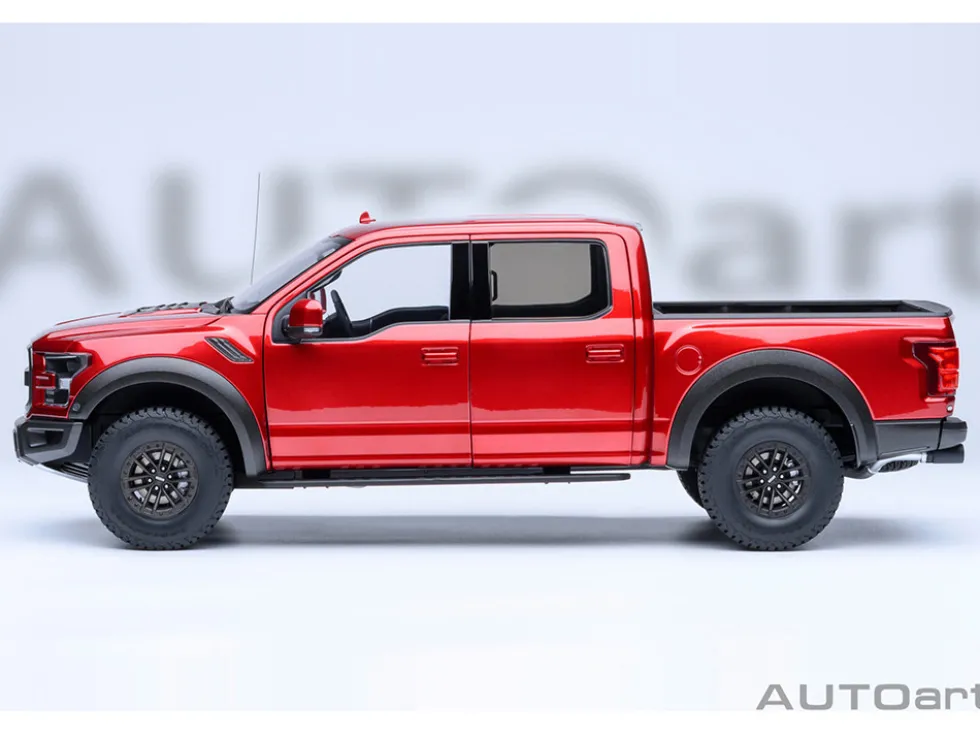 2019 Ford F-150 Raptor Pickup Truck Ruby Red Metallic 1/18 Model Car by Autoart