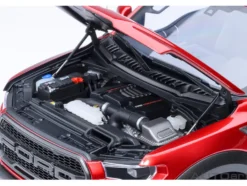 2019 Ford F-150 Raptor Pickup Truck Ruby Red Metallic 1/18 Model Car by Autoart