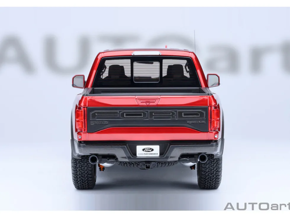 2019 Ford F-150 Raptor Pickup Truck Ruby Red Metallic 1/18 Model Car by Autoart