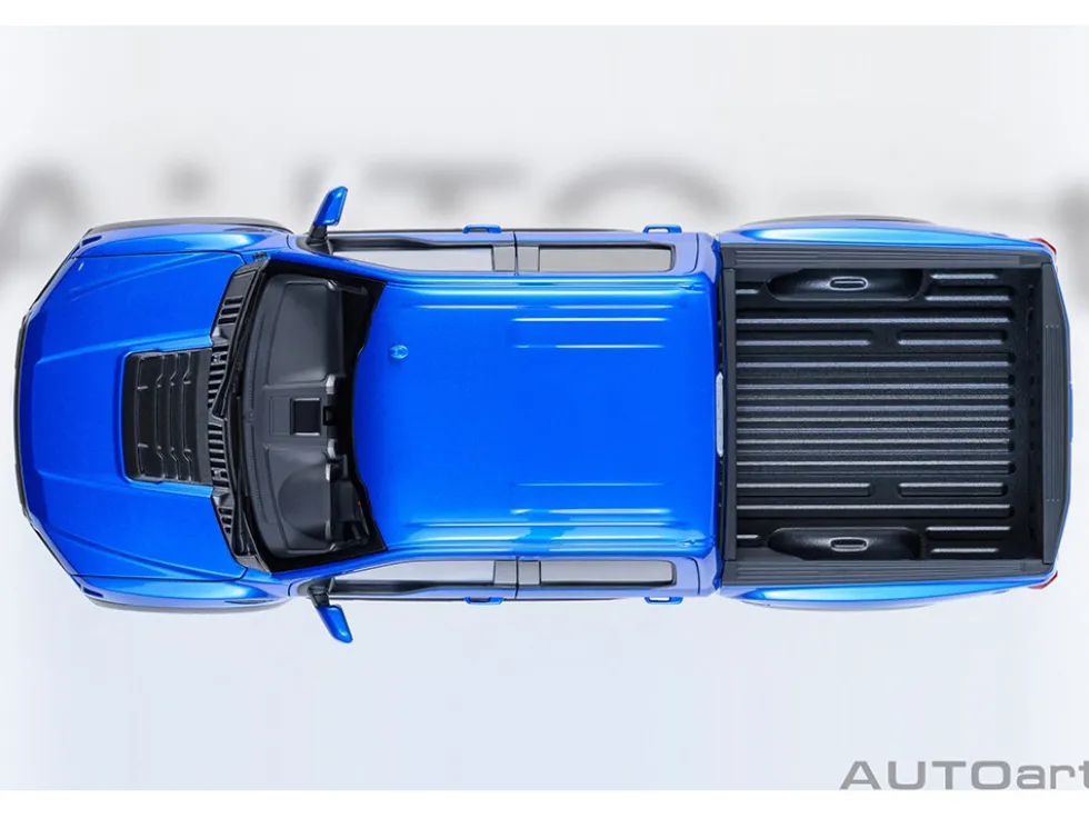 2019 Ford F-150 Raptor Pickup Truck Velocity Blue 1/18 Model Car by Autoart