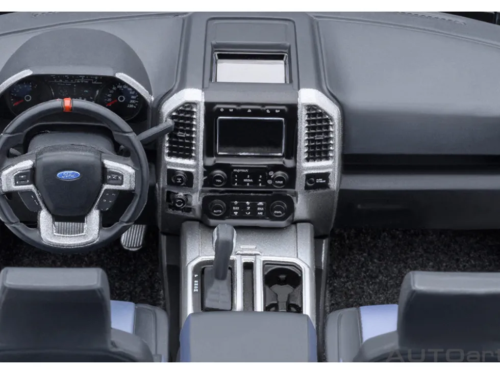 2019 Ford F-150 Raptor Pickup Truck Velocity Blue 1/18 Model Car by Autoart