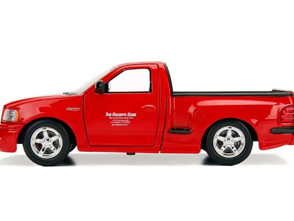 Ford F-150 SVT Lightning Pickup Truck Red "The Fast and the Furious" (2001) Movie "25 Years of Fast & Furious" Series 1/24 Diecast Model Car by Jada