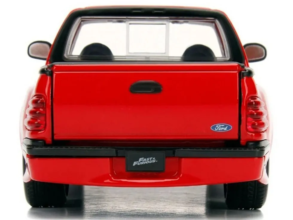 Ford F-150 SVT Lightning Pickup Truck Red "The Fast and the Furious" (2001) Movie "25 Years of Fast & Furious" Series 1/24 Diecast Model Car by Jada