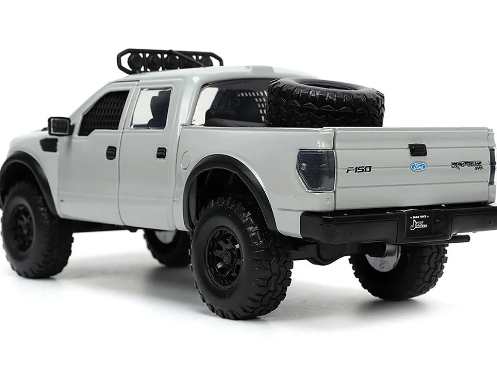 2011 Ford F-150 SVT Raptor Pickup Truck Light Gray with Extra Wheels "Just Trucks" Series 1/24 Diecast Model Car by Jada