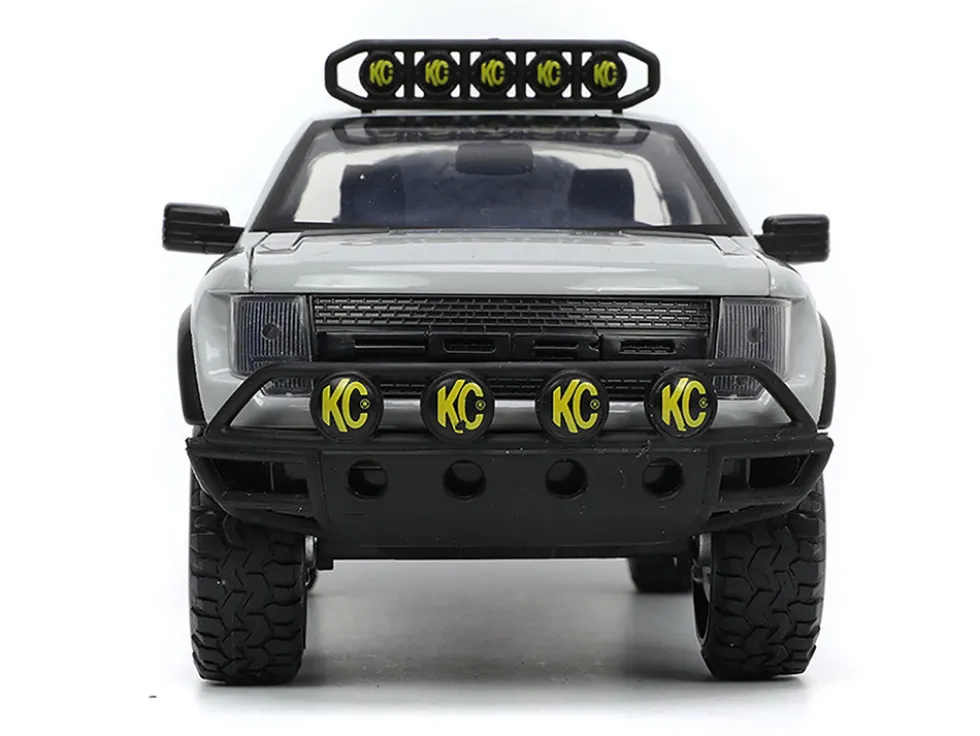 2011 Ford F-150 SVT Raptor Pickup Truck Light Gray with Extra Wheels "Just Trucks" Series 1/24 Diecast Model Car by Jada
